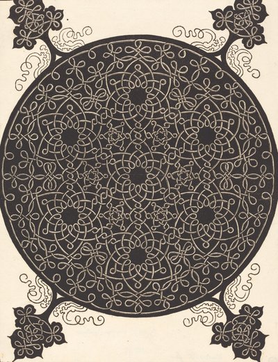 Le sixième nœud combinant sept petits systèmes de nœuds avec des centres noirs, probablement 1506-1507 - Albrecht Dürer