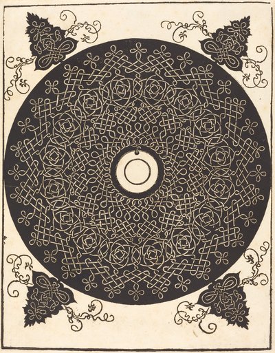 Le troisième nœud (avec un cercle noir sur un médaillon blanc) - Albrecht Dürer