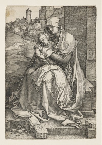 La Vierge assise près d