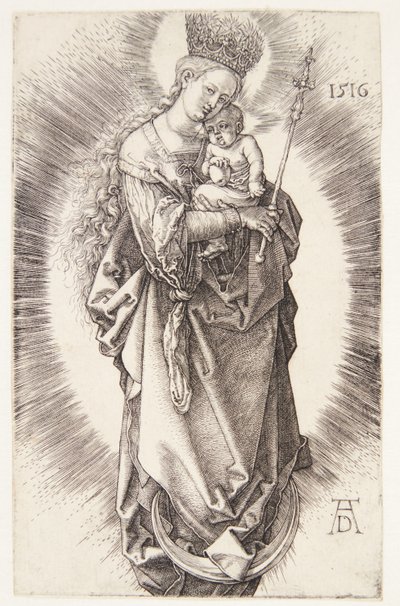 La Vierge sur un croissant avec une couronne d