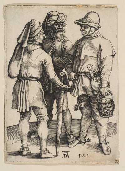 Trois paysans en conversation - Albrecht Dürer