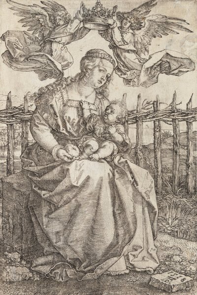 La Vierge Marie couronnée par deux anges - Albrecht Dürer