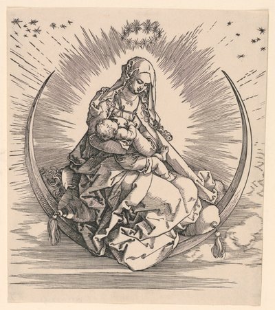Vierge sur le croissant (Page de titre de la Vie de la Vierge) - Albrecht Dürer