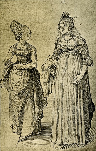 Femme de Nuremberg et vénitienne - Albrecht Dürer