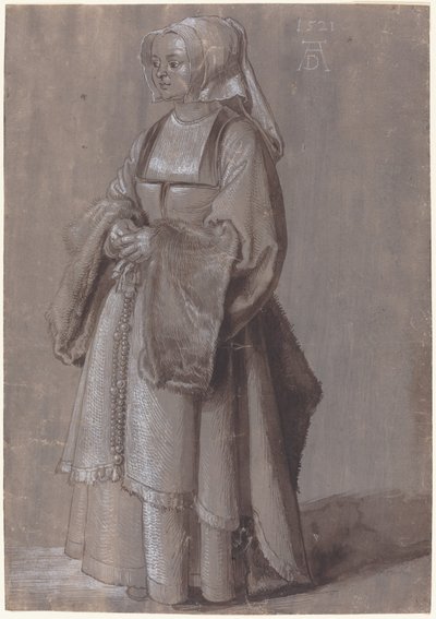 Jeune femme en robe néerlandaise - Albrecht Dürer