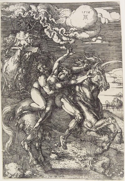 Enlèvement sur une licorne - Albrecht Dürer
