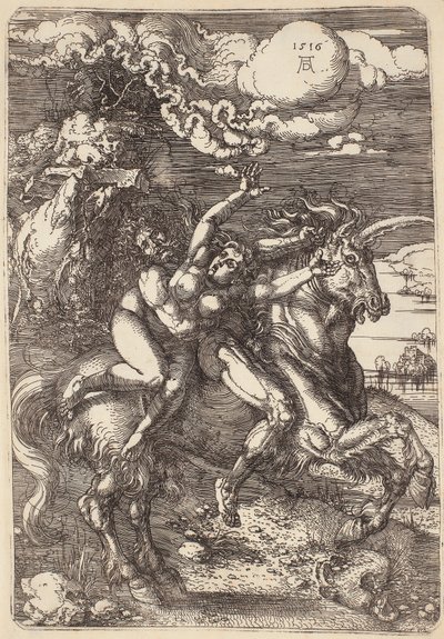 Enlèvement sur une licorne - Albrecht Dürer