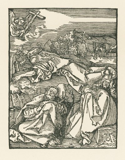 Agonie dans le jardin - Le Christ sur le mont des Oliviers, vers 1508-09 (gravure sur bois) - Albrecht Dürer or Duerer