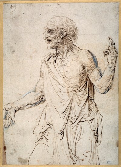 Un vieil homme gesticulant - Albrecht Dürer
