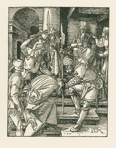 Le Christ devant Anne, vers 1508-09 (gravure sur bois) - Albrecht Dürer or Duerer