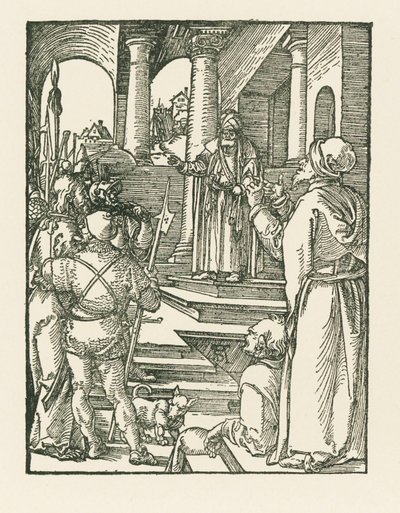 Le Christ devant Pilate, vers 1508-09 (gravure sur bois) - Albrecht Dürer or Duerer