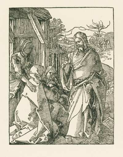 Le Christ prenant congé de sa mère, vers 1508-09 (gravure sur bois) - Albrecht Dürer or Duerer