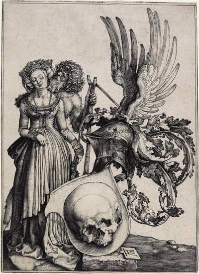 Blason avec un crâne, c. 1503 - Albrecht Dürer