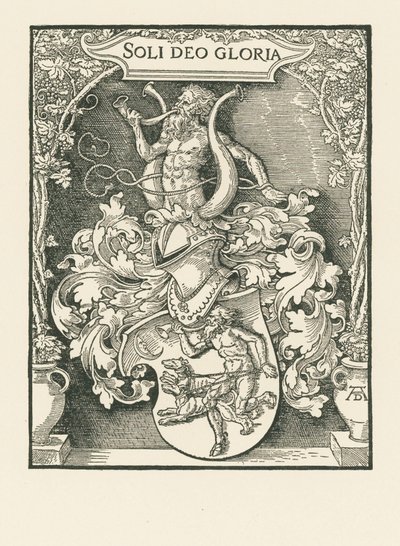 Armoiries de Johann Tscherte, vers 1518 (gravure sur bois) - Albrecht Dürer or Duerer