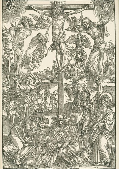 Crucifixion (Le Grand Calvaire), vers 1496-00 (gravure sur bois) - Albrecht Dürer or Duerer