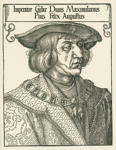 Empereur Maximilien I, vers 1519 (gravure sur bois) - Albrecht Dürer or Duerer