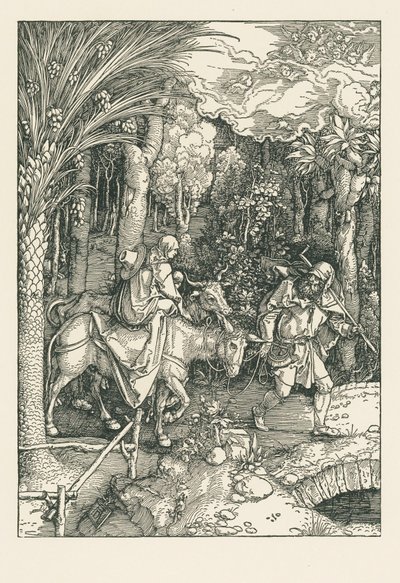 Fuite en Égypte, vers 1504 (gravure sur bois) - Albrecht Dürer or Duerer