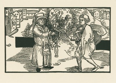 Laches et Parmeno, vers 1492-93 (gravure sur bois) - Albrecht Dürer or Duerer