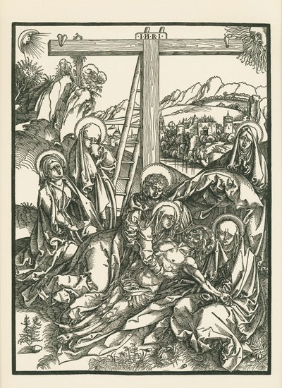 Lamentation pour le Christ, vers 1500 (gravure sur bois) - Albrecht Dürer or Duerer