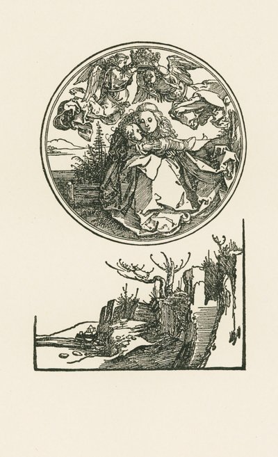 Madone dans un cercle, vers 1514 (gravure sur bois) - Albrecht Dürer or Duerer
