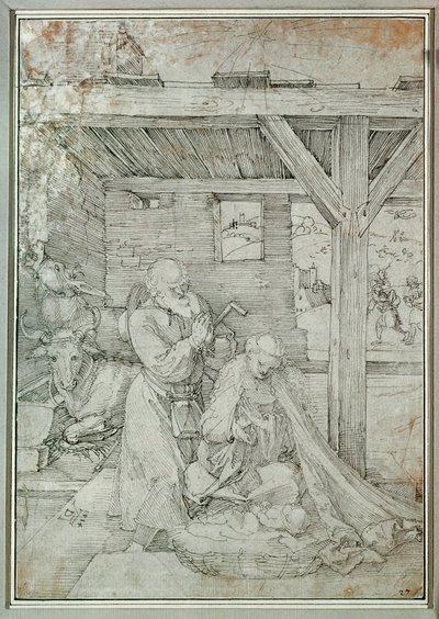 Nativité (plume et encre) - Albrecht Dürer or Duerer