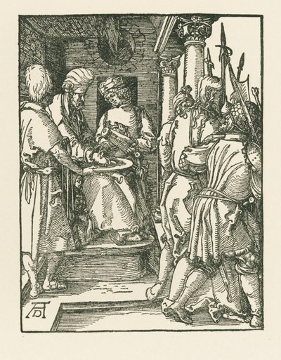 Pilate se lavant les mains, vers 1509 (gravure sur bois) - Albrecht Dürer or Duerer