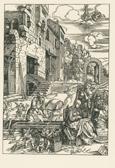 Repos lors de la fuite en Égypte, vers 1502 (gravure sur bois) - Albrecht Dürer or Duerer