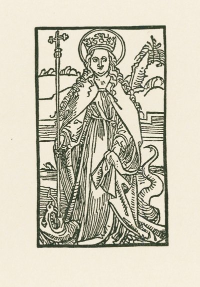 Sainte Marguerite. Illustration de Hortulus Anime. Imprimé par Michael Furter, Bâle - Albrecht Dürer or Duerer