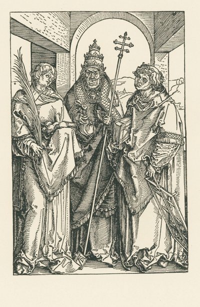 Saints Étienne, Sixte et Laurent, vers 1504-05 (gravure sur bois) - Albrecht Dürer or Duerer