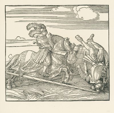 Le tournoi allemand, vers 1517-18 (gravure sur bois) - Albrecht Dürer or Duerer