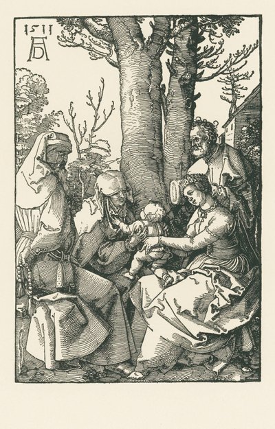 La Sainte Famille avec Joachim et Anna sous un arbre - Albrecht Dürer or Duerer