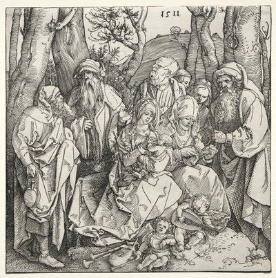 La Sainte Famille avec deux anges musiciens - Albrecht Dürer or Duerer