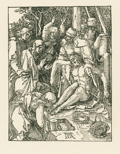 La lamentation pour le Christ, vers 1509-10 (gravure sur bois) - Albrecht Dürer or Duerer