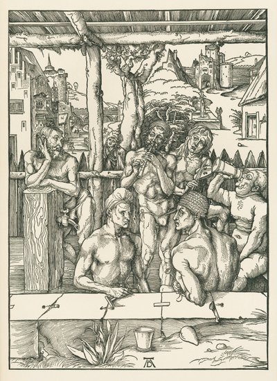 Le bain des hommes, vers 1496-97 (gravure sur bois) - Albrecht Dürer or Duerer