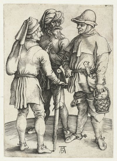 Trois paysans en conversation - Albrecht Dürer or Duerer