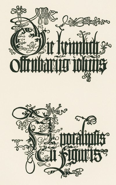 Title of the German Edition of 1498 : La révélation secrète de iohannis ... - Albrecht Dürer or Duerer
