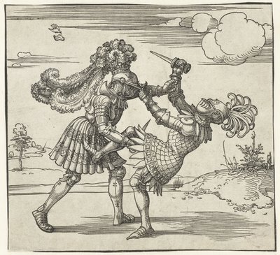 Deux chevaliers combattant - Albrecht Dürer or Duerer