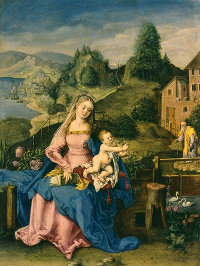 Vierge et enfant dans un paysage, c.1600 - Albrecht Dürer