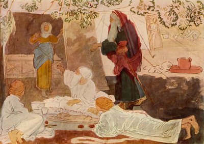 Trois pèlerins visitant Abraham, milieu du 19e siècle, 1965 - Aleksandr Ivanov