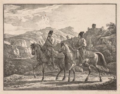 Deux cosaques à cheval - Aleksandr Orlowski