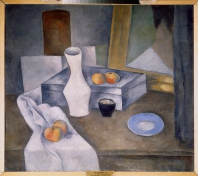 Nature morte avec pommes et soucoupe bleue - Aleksandr Vasilievich Shevchenko