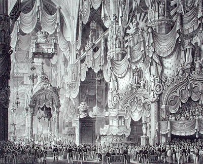 Couronnement de Ferdinand I (1793-1875) dans la cathédrale de Milan - Alessandro (after) Sanquirico