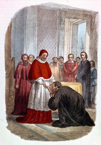 Clément VII (1478-1534, Jules de Médicis) accepte la dédicace de "Istorie fiorentine" par Niccolo di Bernardo dei Machiavelli (Nicolas Machiavel) - Alessandro Focosi