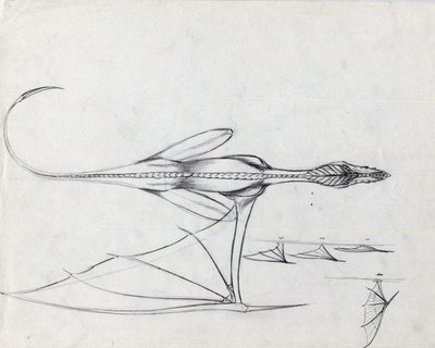 Animal légendaire pour illustration fantastique : étude pour un dragon - Alessandro Lonati