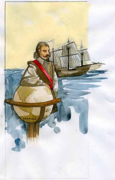Portrait du corsaire, explorateur, négrier et homme politique anglais Francis Drake - Alessandro Lonati