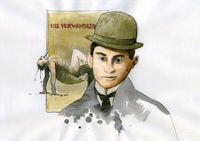 Portrait de Franz Kafka (1883-1924), écrivain tchèque - Alessandro Lonati