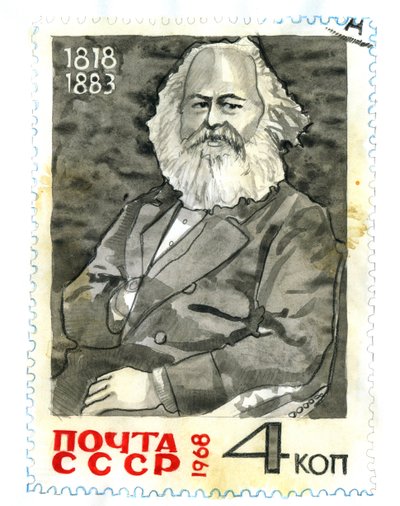 Portrait de Karl Marx (1818-1883), philosophe et théoricien politique - Alessandro Lonati