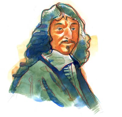 Portrait de René Descartes (1596-1650), philosophe et écrivain français - Alessandro Lonati