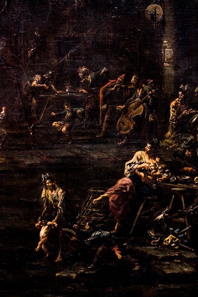 Joueurs, soldats et vagabonds, vers 1720/30 (Huile sur toile) - Alessandro Magnasco