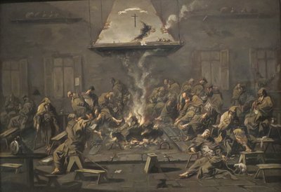 Intérieur avec moines" par Alessandro Magnasco, vers 1725, Norton Simon Museum - Alessandro Magnasco